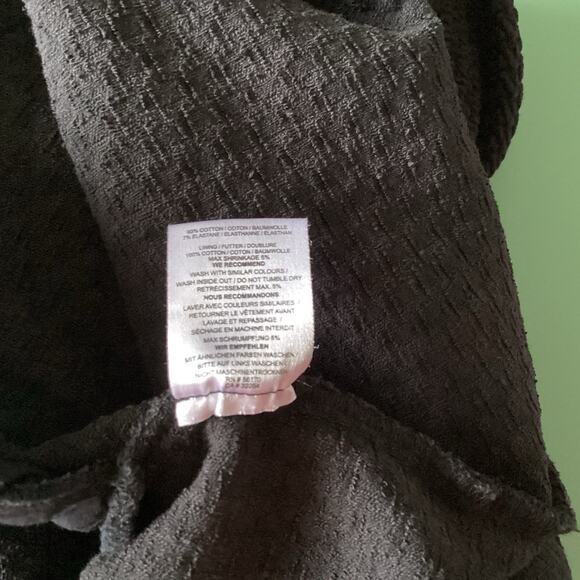 GANNI Pinnacle Mini Dress Medium Black Sleeveless Textured Mock Ruffle Neck Twee - Picture 11 of 14